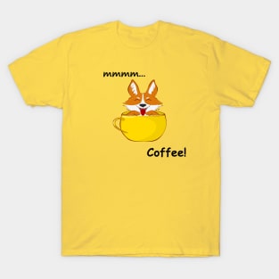 Cute corgi dog in a cup coffee T-Shirt